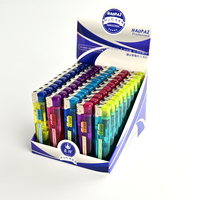 Briquet jetable électrique HP-128 en plastique AS/ABS à faible MOQ avec flamme, caoutchouc transparent, 2000 briquets avec impression personnalisée
