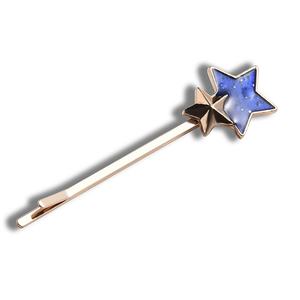 Preciosa Horquilla para el Cabello Hecha a Mano con Diseño de Estrella Azul, Horquilla Metálica Personalizada - Product Image 2