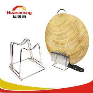 Huasimeng Stainless Steel Cutting Board Rack Round Multi Purpose <b>Kitchen</b> Countertop <b>Storage</b> With Hanging Feature - Product Image 5