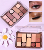 Palette de fards à paupières en plastique, 12 couleurs mélangées, effet mat, scintillant et pailleté, haute pigmentation, waterproof, maquillage pour les yeux, Maquillaj OEM