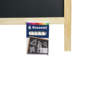 Pizarra para bar con marco de madera de 40x25 cm con 6 tizas y esponja borradora - Product Image 3