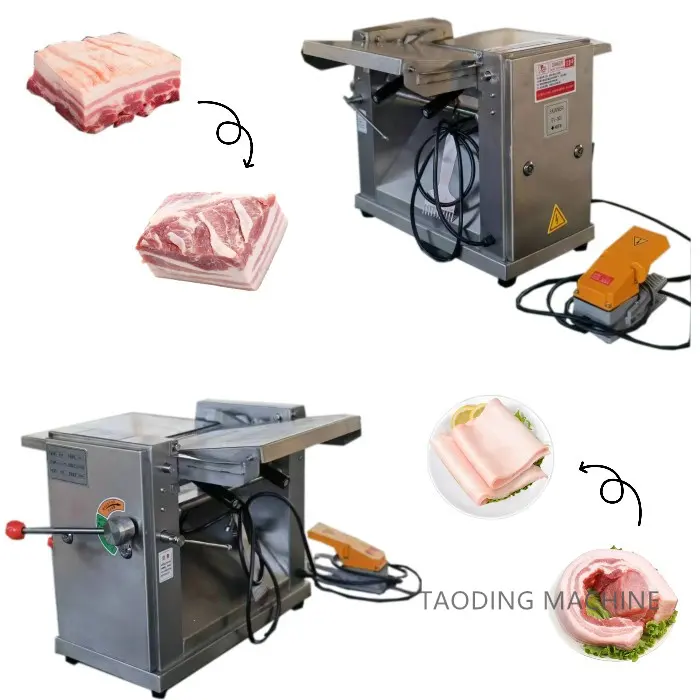 Sweden automatic meat slicing machine long slice pork skin slicer pork skin peeling machine beef peel meat cutter machine price