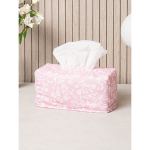 Copertura di tessuto rosa trapuntata con motivi per scatole di fazzoletti per porta fazzoletti - Product Image 1