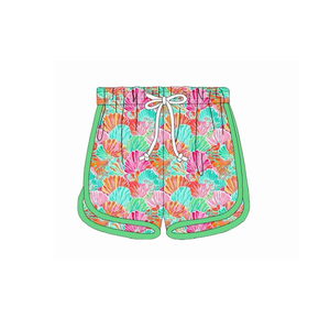 Combinaison sans manches en coton et élasthanne à carreaux beiges pour bébé fille, modèle SR3958, vente en gros - Product Image 6