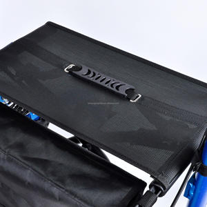 Andador multifunción de ruedas plegable al por mayor con respaldo de asiento, cesta y cerradura de seguridad - Product Image 4