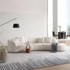 Italienische moderne Art Wohnzimmer möbel Stoff Kurve Ecke Couch Freizeit Sofa Set