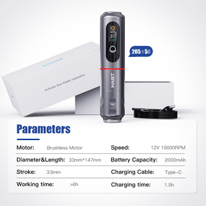Stylo à batterie sans fil <span class=keywords><strong>MAST</strong></span> Archer 2 2000mAh Machine à tatouer Ensemble complet - Product Image 5