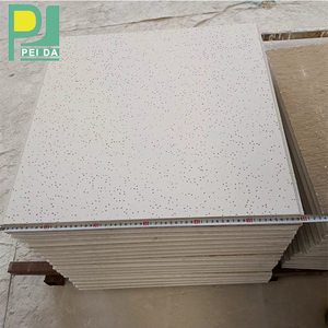 Usine <span class=keywords><strong>de</strong></span> Guangzhou <span class=keywords><strong>de</strong></span> tuile <span class=keywords><strong>de</strong></span> <span class=keywords><strong>plafond</strong></span> acoustique en fibre minérale fissurée fine - Product Image 6