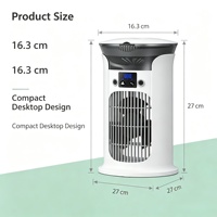 Ventilateur brumisateur portable YULU pour camping en extérieur, avec écran LED, pour patio et pique-nique estival