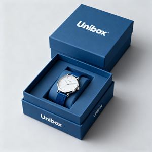 Jam tangan kartu magnetik mewah kustom hadiah kaku Logo timbul Matte kemasan ramah lingkungan dapat digunakan kembali untuk hadiah Tiongkok - Product Image 4