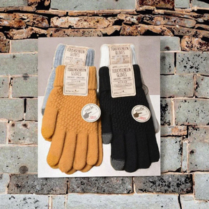 Gants magiques d'hiver pour écran tactile, pour femmes et hommes, mitaines chaudes en laine tricotée extensible, non doublées, en acrylique jacquard, pour écran tactile - Product Image 2