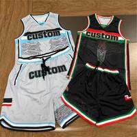 Seragam Basket Sublimasi Custom FQ Grosir Hijau Hitam Motif Tribal Maori Harga Pabrik Gratis Nama Nomor