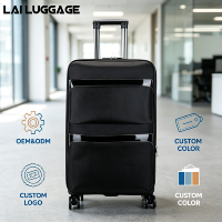 Valise Oxford pour train à grande vitesse, bagage de voyage avec sangle anti-chute, valise d'affaires à 4 roues pivotantes