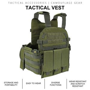 Gilet tactique 6094 porte-plaques, équipement de combat et de sécurité, avec pochette radio et porte-cartouches - Product Image 3