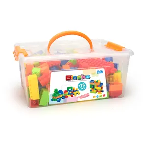 Offre Spéciale modèle de blocs de construction jouets 178pcs assemblée diy blocs de construction en plastique train pour enfants