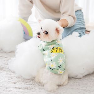 Sudadera con capucha con estampado de margaritas para perros pequeños y cachorros, forro polar fino de primavera, diseño floral bonito, ropa para perros Bichon Frise Teddy - Product Image 1