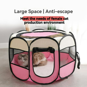 Octagon Pet <strong>Playpen</strong> 8 Panel Foldable Large Space Kennel for Multiple Dogs Cats <strong>Puppy</strong> Breathable Mesh Indoor Outdoor Use - Product Image 3