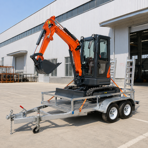 Remolque de Transporte para Miniexcavadora con Doble Eje y Sujeción por Cadena para el Transporte de Equipos Pesados - Product Image 6