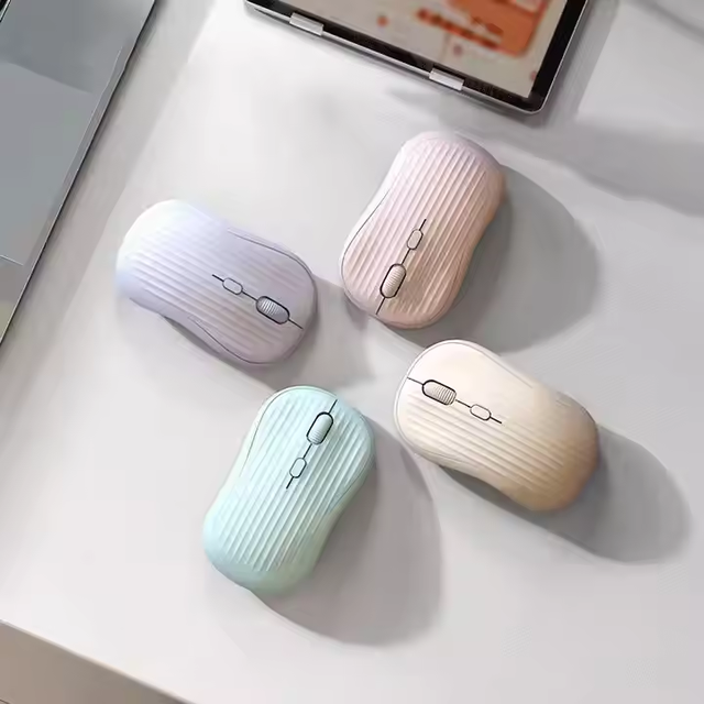 Ergonomic Dual Mode Wireless Silent Mouse Multi Device Compatible for Laptop Phone Macaron Colors for Office MOUS INALAMBRICO