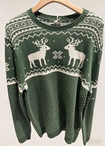 Suéter Jacquard con Estampado de Reno para Mujer, OEM/ODM, Manga Larga, Cuello Redondo - Product Image 2