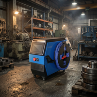 Machine de soudage laser à fibre portative 4-en-1 refroidie par air pour le nettoyage, la découpe et le soudage des métaux et de l'acier inoxydable