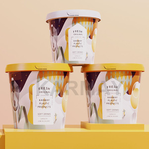 Bán Trực Tiếp Hộp Sữa Chua Nhựa Đông Lạnh Iml 1 Lít Tùy Chỉnh Mới Hộp Đựng Kem Tròn - Product Image 6