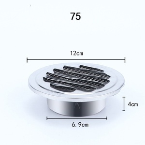 Capuchon d'aération à <span class=keywords><strong>bouche</strong></span> plate en acier inoxydable pour <span class=keywords><strong>hotte</strong></span> d'évacuation d'air Mur extérieur étanche à la pluie Tuyau de fumée d'huile Ventilation Entrepôt du sous-sol - Product Image 6