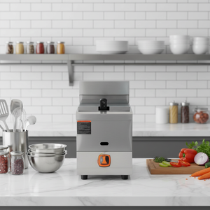 <span class=keywords><strong>Friteuse</strong></span> à <span class=keywords><strong>gaz</strong></span> commerciale un réservoir <span class=keywords><strong>8L</strong></span> en acier inoxydable 1600W + GPL/GNL - Product Image 1