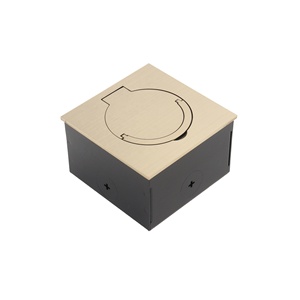 Caja de enchufes eléctrica para montaje en pared o suelo con toma de corriente y tapa abatible - Product Image 2