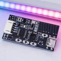 Controlador LED RGB WS2812B, Puerto Serie, Programable por Computadora, Control Remoto RF, Carga Máxima de 512 Píxeles, LED a Todo Color