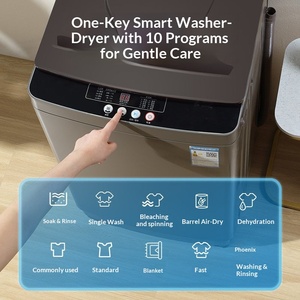 Lavadora Automática Pequeña con Pulsador, de Gran Capacidad, con Función de Secado y Elución Automática para Ropa - Product Image 5