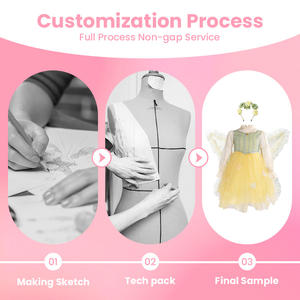 زي فراشة أصفر-أخضر للأطفال في مرحلة ما قبل المدرسة مع أجنحة وعصابة رأس لحفلات الربيع - Product Image 2