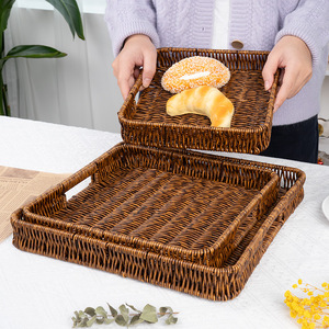 Plateau à pain rectangulaire Bobai, panier de rangement multifonctionnel pour les fêtes, les collations, les fruits secs, les noix, pour la cuisine, le salon - Product Image 3