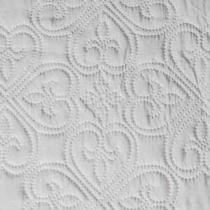 Quilted Mattress Cover 180x200 Cm Cream Floral Pattern Anti Mite Protection - Product Image 3