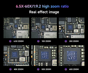 <span class=keywords><strong>Microscope</strong></span> stéréoscopique trinoculaire ROBOT Z4 6,5X-60X Zoom continu HD Oculaire grand angle Adaptateur de caméra CCD 0,45X Étanche IP54 - Product Image 4