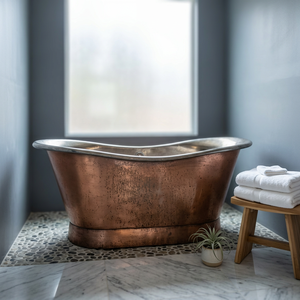 Bañeras de cobre. El cobre es un superconductor que calienta casi instantáneamente y mantiene la temperatura del agua por mucho tiempo más que lo habitual. - Product Image 3