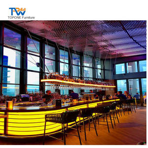 Mostrador de servicio de taberna de restaurante en forma de L amarillo barato de diseño clásico Mostrador de Bar de cerveza - Product Image 1