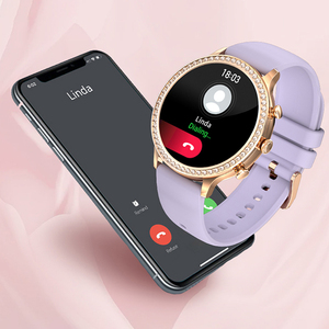 Mode dame I70 Smartwatch Mujer forme ronde <span class=keywords><strong>montre</strong></span>-<span class=keywords><strong>bracelet</strong></span> fréquence cardiaque oxygène sanguin Fitness surveillance de la santé <span class=keywords><strong>montre</strong></span> intelligente pour les femmes - Product Image 5