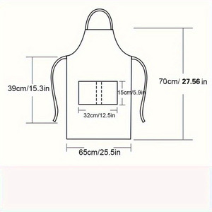 Hot bán một tá 12 gói màu rắn Tạp Dề nhà bếp màu đen bảo hộ lao động Tạp dề của nam giới và phụ nữ qua biên giới phục vụ thiết lập Polyester - Product Image 2