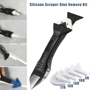 5-In-<span class=keywords><strong>1</strong></span> Plastic Schraper Sealer Gladde Verwijderaar Kitafmaker Grout Kit Verwijderen Reparatie Oude Mortel Handmatige Renovatie Gereedschapsset - Product Image 2