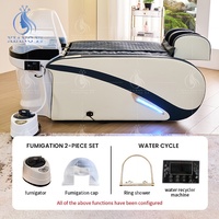 Lit de massage électrique japonais pour soins du visage, lavage des cheveux et spa capillaire en salon