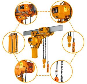 2025 VOHOBOO 220V 380V 1.5T 2Ton 3 Ton <span class=keywords><strong>5</strong></span> <span class=keywords><strong>Tonnes</strong></span> Chaîne Type 3Phase Treuil Électrique Palan À Chaîne Chariot Lifter pour la Construction - Product Image 3
