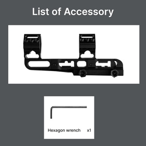 Montura de Aluminio BANGBANG para Mira Telescópica con Calibración Horizontal, Longitud de Brazo/Altura Central Ajustables de 1.8" a 2.1" para Tubo de 20mm - Product Image 5