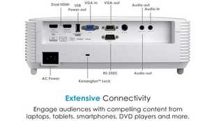 Projecteur vidéo Optoma EH412S 4K DLP 1080P, rapport de contraste 50000:1, 4500 lumens ANSI, Full 3D HDR, courte focale, système d'exploitation Linux, Offic - Product Image 4