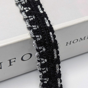 ผ้าม่านลายกำแพงเมืองจีนขนาดเล็ก ขอบสีทองเงิน <span class=keywords><strong>1</strong></span>.3 ซม. แบบทอหอม กลิ่นอายธรรมชาติ เป็นมิตรกับสิ่งแวดล้อม ตกแต่งขอบเสื้อผ้า ทำมือ - Product Image 5