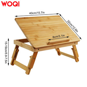 WOQI <span class=keywords><strong>Plateau</strong></span> pliable classique en bambou <span class=keywords><strong>pour</strong></span> ordinateur portable et petit déjeuner <span class=keywords><strong>Plateau</strong></span> de rangement durable réglable en hauteur <span class=keywords><strong>pour</strong></span> le salon - Product Image 2