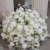 Boules de fleurs de luxe en soie pour mariage et fête, vente en gros d'usine