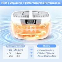 Nettoyeur dentaire ultrasonique numérique ODM 2,5 L 70 W avec chauffage 100 W pour instruments dentaires et chirurgicaux, implants dentaires