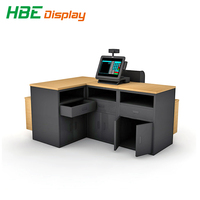 Prix Usine Bas Nouveau Design Comptoir de Caisse Personnalisé en Bois Robuste Highbright HBE-CC pour Supermarché et Magasin de Proximité, Chine