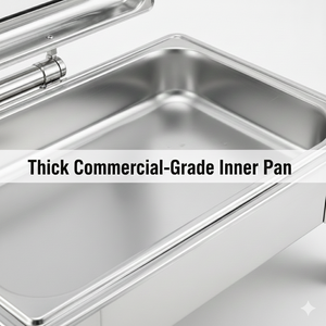 Stainless Steel Chafing Dish <strong>Buffet</strong> <strong>Warmer</strong> with Glass Lid Full Size Food <strong>Warmer</strong> for Catering Hotel Restaurant Fuel Heated Chafer - Product Image 5
